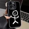 Phone Case for iPhone 17 Air 16E 15 16 Pro Max Funny Stickman Matchman Cover 14 Plus 13 12 Mini Soft Shell Silicone Fundas