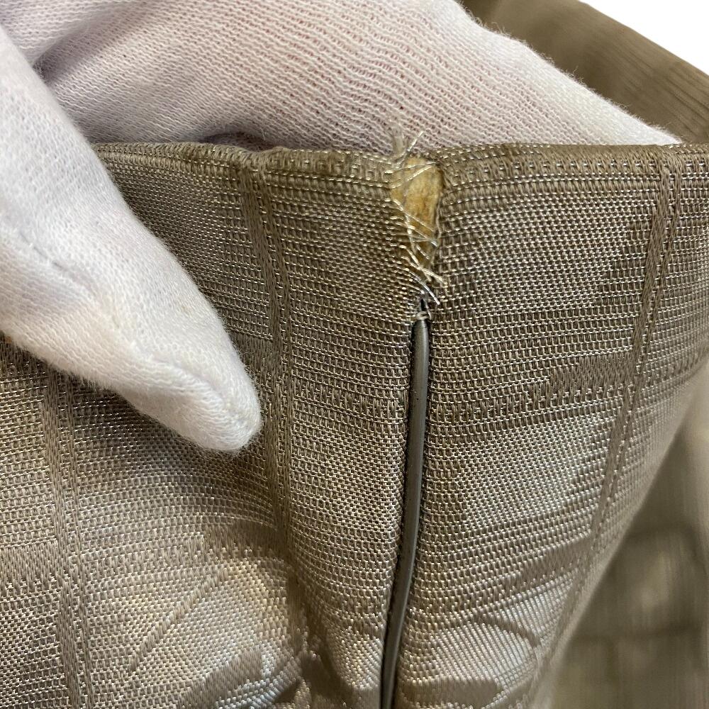 CHANEL New Travel Line MM canvas Tote Bag Silver canvas Used