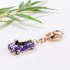 Men's Cartoon Mini Car Keychain Pendant - Rhinestone Racing Car Design, Zinc Alloy Ornament