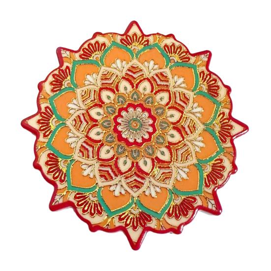 Retro Etnisk Blomst Kjøleskapsmagnet DIY Hjemmekontor Kjøkken Skap Kjøleskap 3D Vintage Fargerik Blomst Magnetisk Dekorasjon Ornament