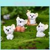 Delightful Resin Koala Statue Ideal For Micro Landscape And Garden Diy Crystal Ball Decoration
