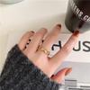 18K Gold-Plated Titanium Steel Twist Chain Ring - Trendy European Style for Women