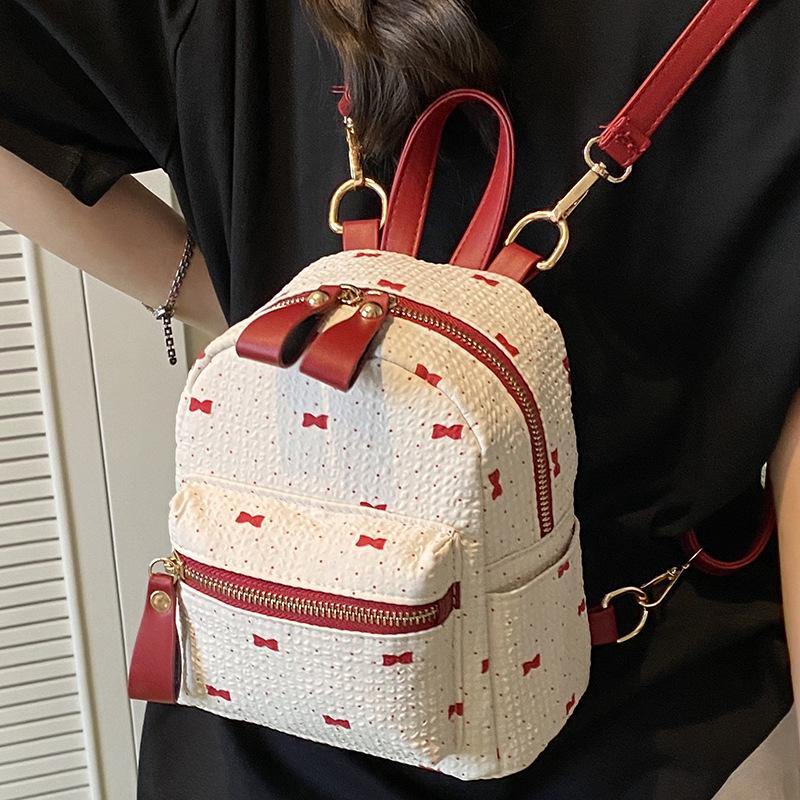 Schoolbagins Korean Version Niche Mini Backpack 1011 Summer Backpack Female Korean Version Trendy Fashion Student Schoolbag Small Bag