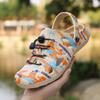 Men's Pattern Breathable Sandals Adjustable Lace Up Anti Slip Casual Outdoor Shoes