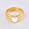 Jewelry Heart Ring Elegant Shell Ring Trendy Finger Ring  Hipster