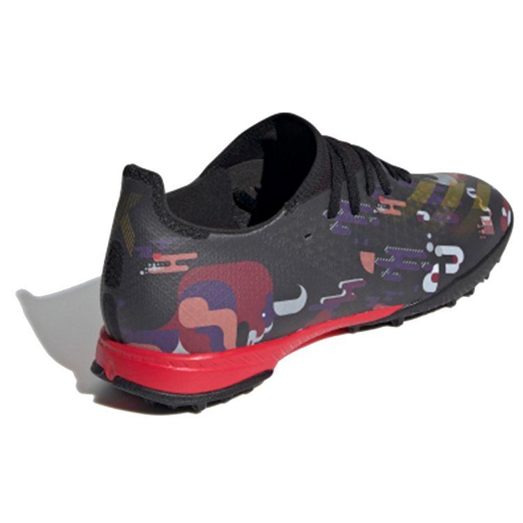 Adidas X Ghosted .3 Round Toe Comfortable TF (Rubber Studs) Non-Slip Durable Football Shoes Unisex Football Shoes Black Red G54893