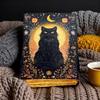 Cat Leather Journal: Vintage Handmade Grimoire, Blank Book of Shadows