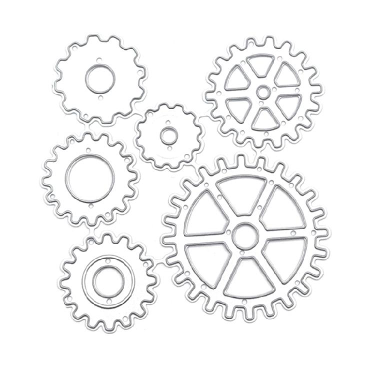 Gearwheel Cutting Dies Metal Stencil Decoration Home School Handmade