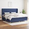 3128715 vidaXL Divan Bed with Mattress Blue 200x200 Cm Fabric