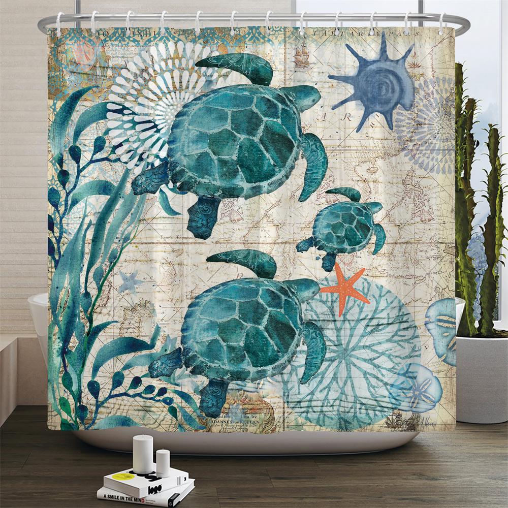 Dream Starry Sky Ocean Jellyfish Bathroom Waterproof Shower Curtain Set with 12 Hooks Bath Non-Slip Mat Rugs Toilet Seat Cover
