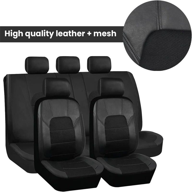 Car Seat Cover Full Set Cloth Universal Polyester Breathable Washable Suitable For Car Truck Van Suv Car Accessories