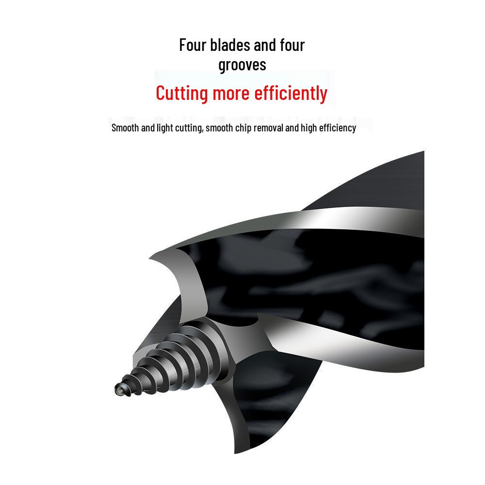 Hohe Härte Elektrischer Schraubenschlüssel Unterstützt Bohrer, Vier-Nuten für Holzbearbeitung Lochvergrößerung