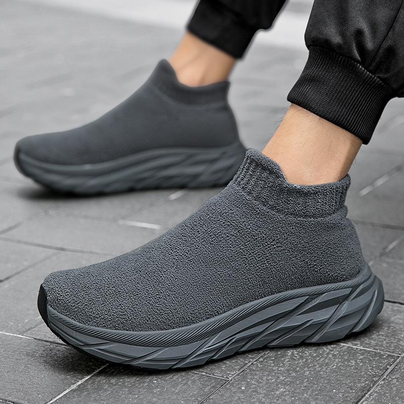 Autumn and winter new shoes large size platform socks shoes travel velvet warm casual sports shoes cotton shoes