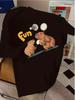 Male Cotton Crew Neck Tee Cartoon Capybara Play Badminton Fun Print Loose Short Sleeve Casual Summer Sports Daily Animal T Shirt