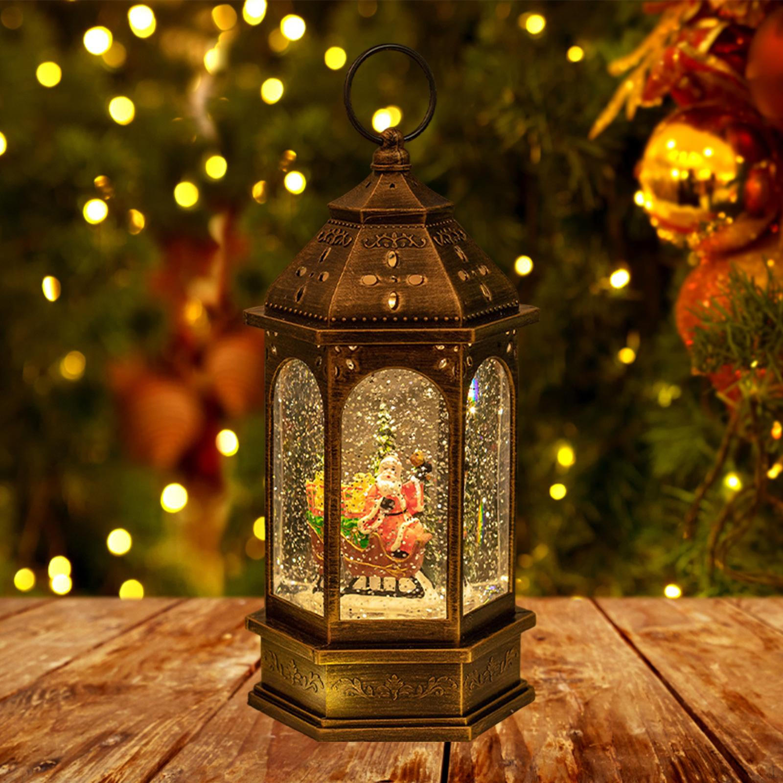 

Рождественский подвесной фонарь 24 см для украшения интерьера, легкий рождественский светильник для прихожей и двора Santa