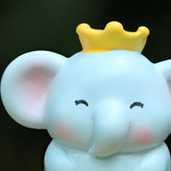 Mini Elephant Figurines Miniature Resin Fairy Garden Elephant Models Micro Moss Landscape DIY Terrarium Crafts for Dollhouse Aquarium Decor