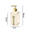 Ceramic Press Type Shampoo Bottle Gold Stroke Hand Soap Bottle Toilet Shower Gel Lotion Container Kitchen Soap Pump Dispenser