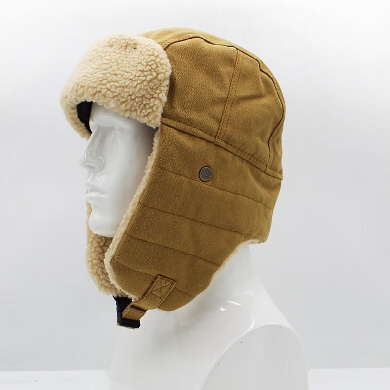 

Зимняя холщовая шапка-ушанка пилота