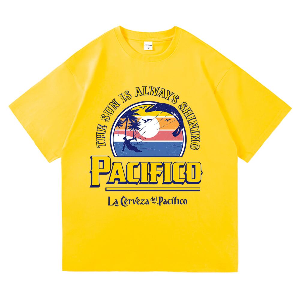 

La Cerveza Del Pacifico Beer T Shirt Men/Women Aesthetic Cerveza Pacífico Clara Tshirt Vintage 80 s 90 s Cotton Tees Shirts Tops M