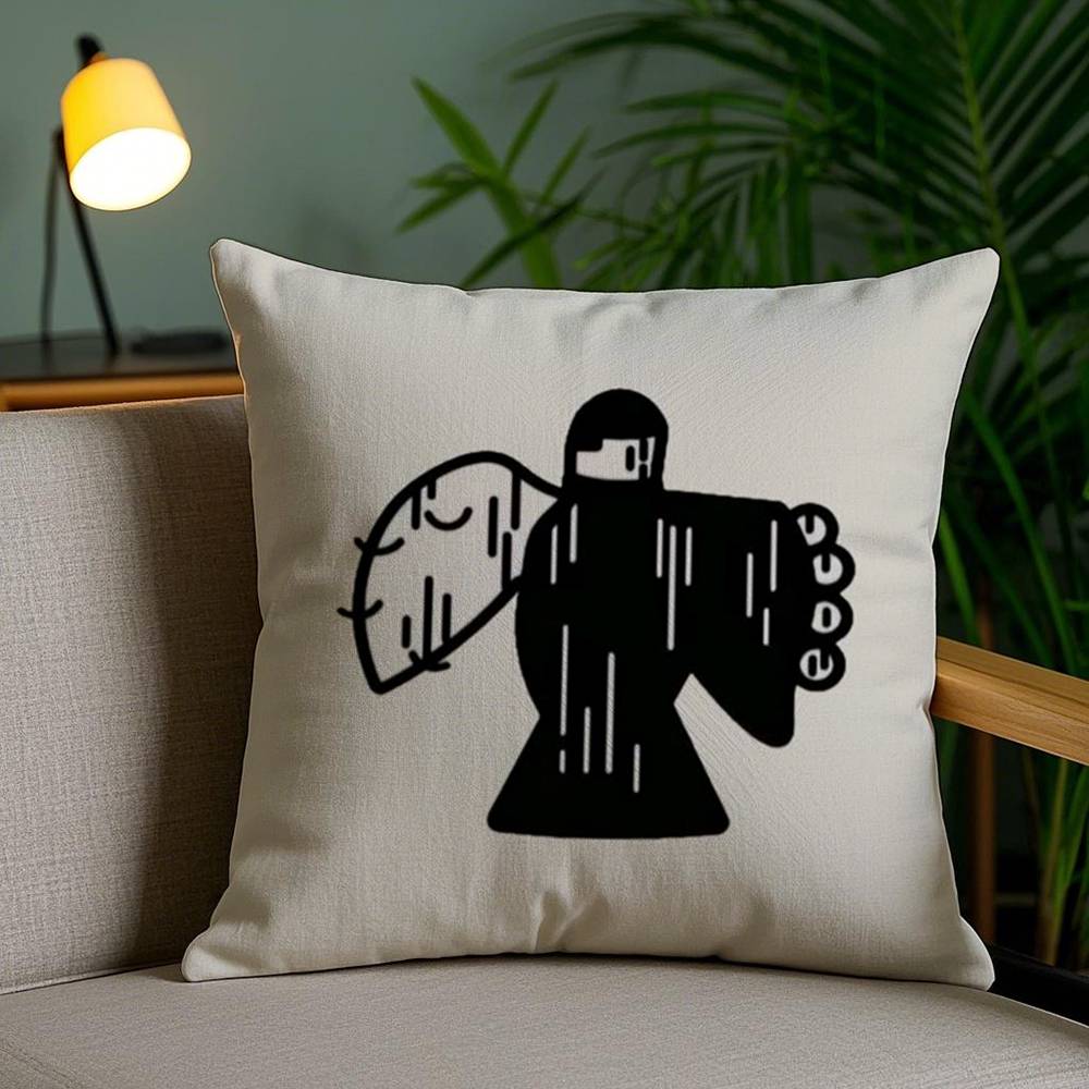 Argentinischer M-Milo j Rapper Kissenbezug Sofa Kurzer Plüsch Zweiseitiger HD-Druck Zimmer Home Office Geschenk Kissenbezug