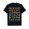 Types Of Dinosaurs Alphabet A Z Abc Dino Identification T Shirt Vintage Designer Clothes Stylish Graphic Slightly Homme