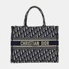 [Gebraucht] Book Tote Medium Blau Leinwand Besticktes Monogramm Handtasche - Sehr Gut #GPY9F