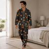 Halloween Pajama Set for Women Sleepwear Top and Pants Cozy Holiday Night
