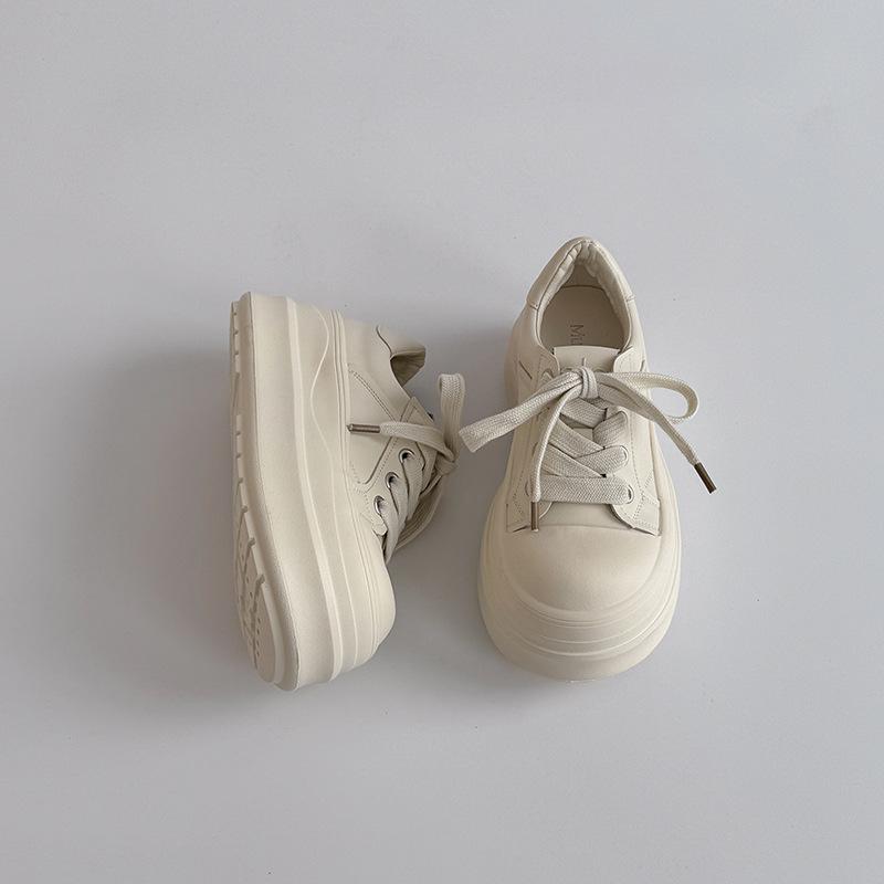 

Женские кроссовки на шнуровке, увеличивающие рост K377146 Size 35 бежевый