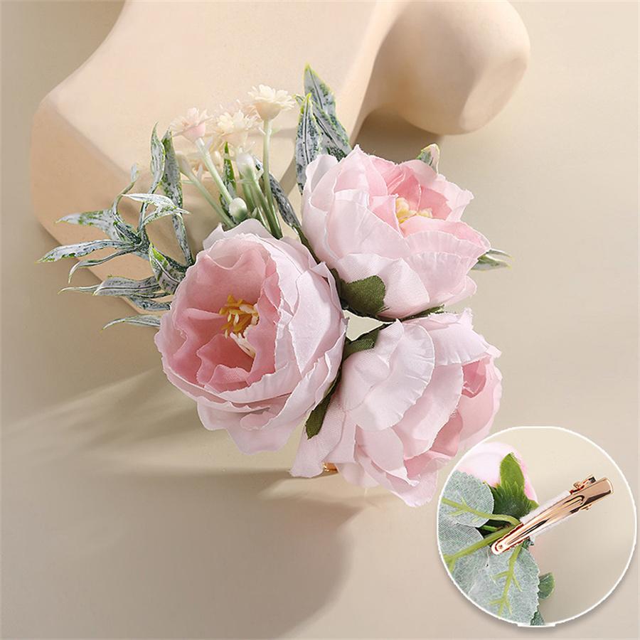 New fashion Bridal Bohemian Flower Hair Clip Ladies Bride Bridesmaid Wedding Duckbill Clip Hair Accessories  Gifts