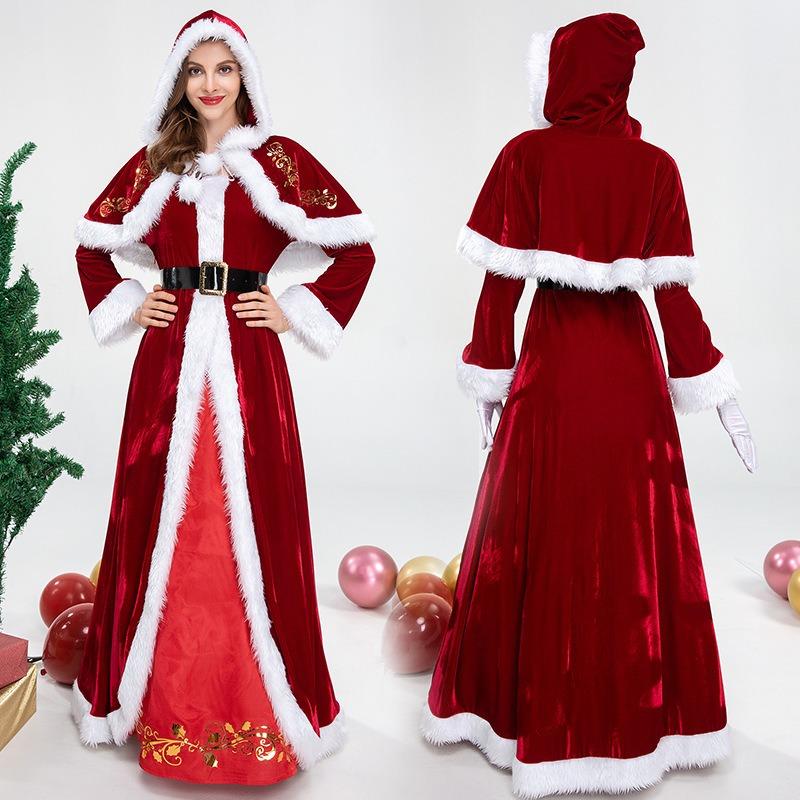 Santa Claus Costume Deluxe Edition, Christmas Ball Couple Performance Costume