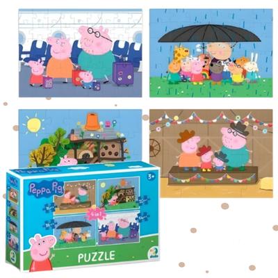 4-in-1 Puzzle Peppa Pig Four Puzzles In One Pack for Children