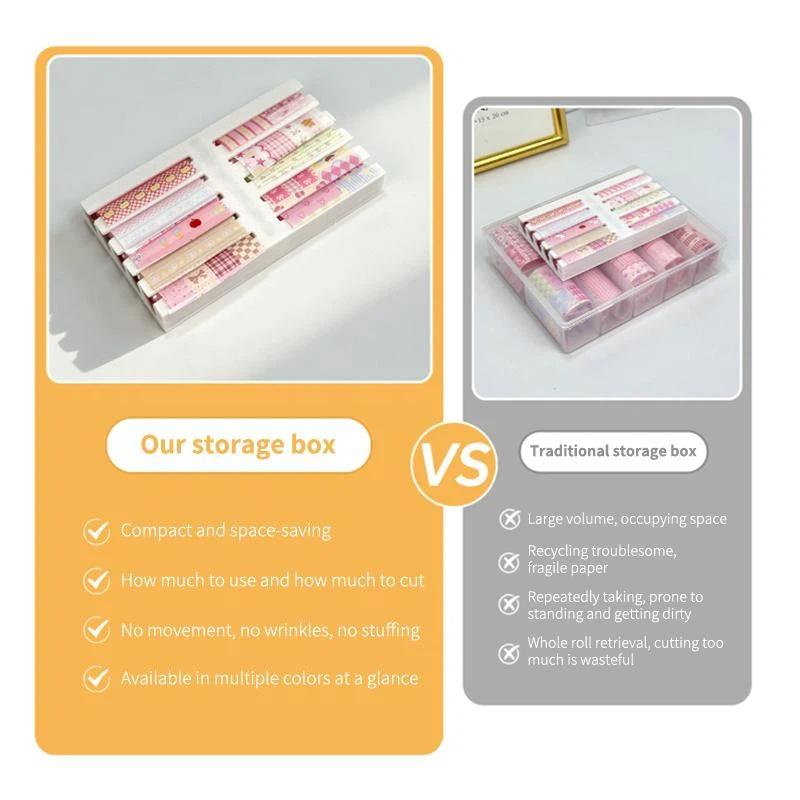 Colorful Nail Transfer Paper Storage Box Display Stand 3D Printing Storage Case Organizer Container Nail Salon Manicure Tool