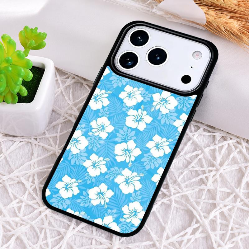 Hibiscus Flowers Floral Hybrid Phone Case for iPhone 17 Air 16 15 11 12 14 13 Pro Max Shockproof Cover