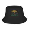 Vintage Thailand Bucket Hat  Hawaii Fisherman Caps Foldable Vacation Sun Hats For Unisex Trendy Printed Cap