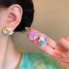 Romantic Handmade Beads Flower Earrings for Women Exquisite Elegent Rice Bead Floral Earring Dopamine Y2K Jewelry Gifts