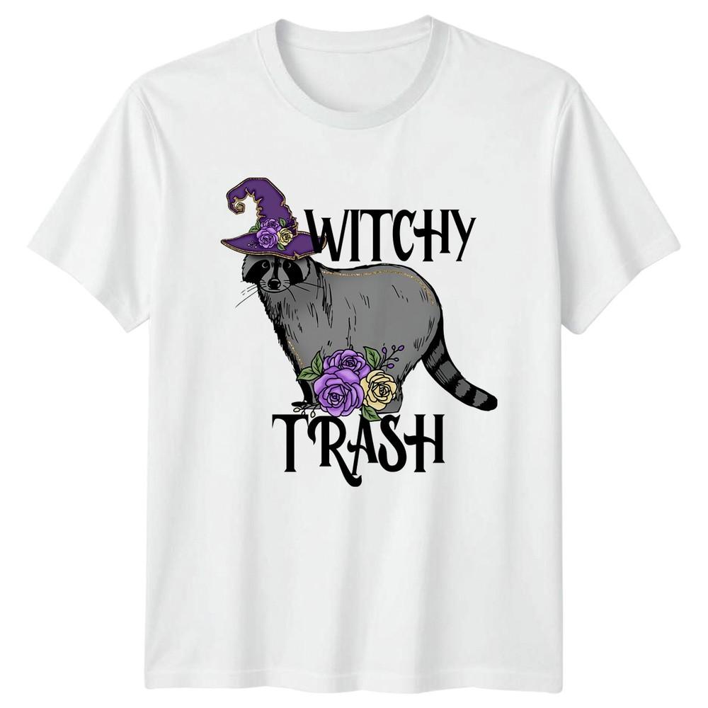 Witchy Trash Unisexs TShirt Raccoon Witchcraft Animal Halloween Gift For Her S