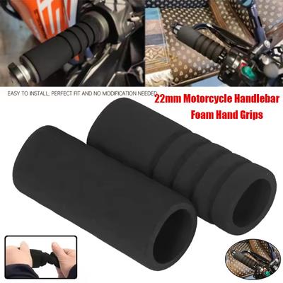 1Pair 22mm Motorcycle Handlebar Foam Hand Grips Sponge Gloves Lever Cover Anti-slip Motocross Dirt Pit Bike Electric Scooter