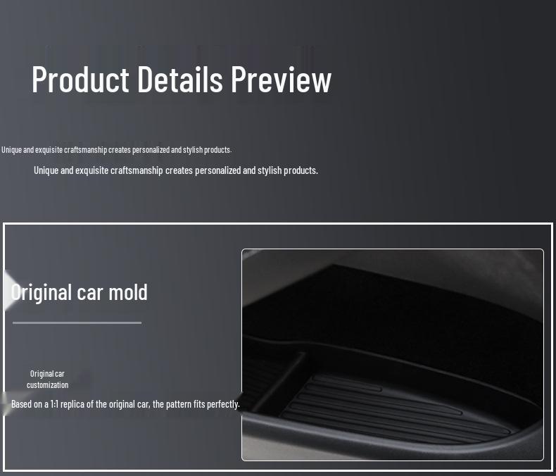 Tesla Model 3/Y Door Slot Storage Box - Interior Mat Organizer.