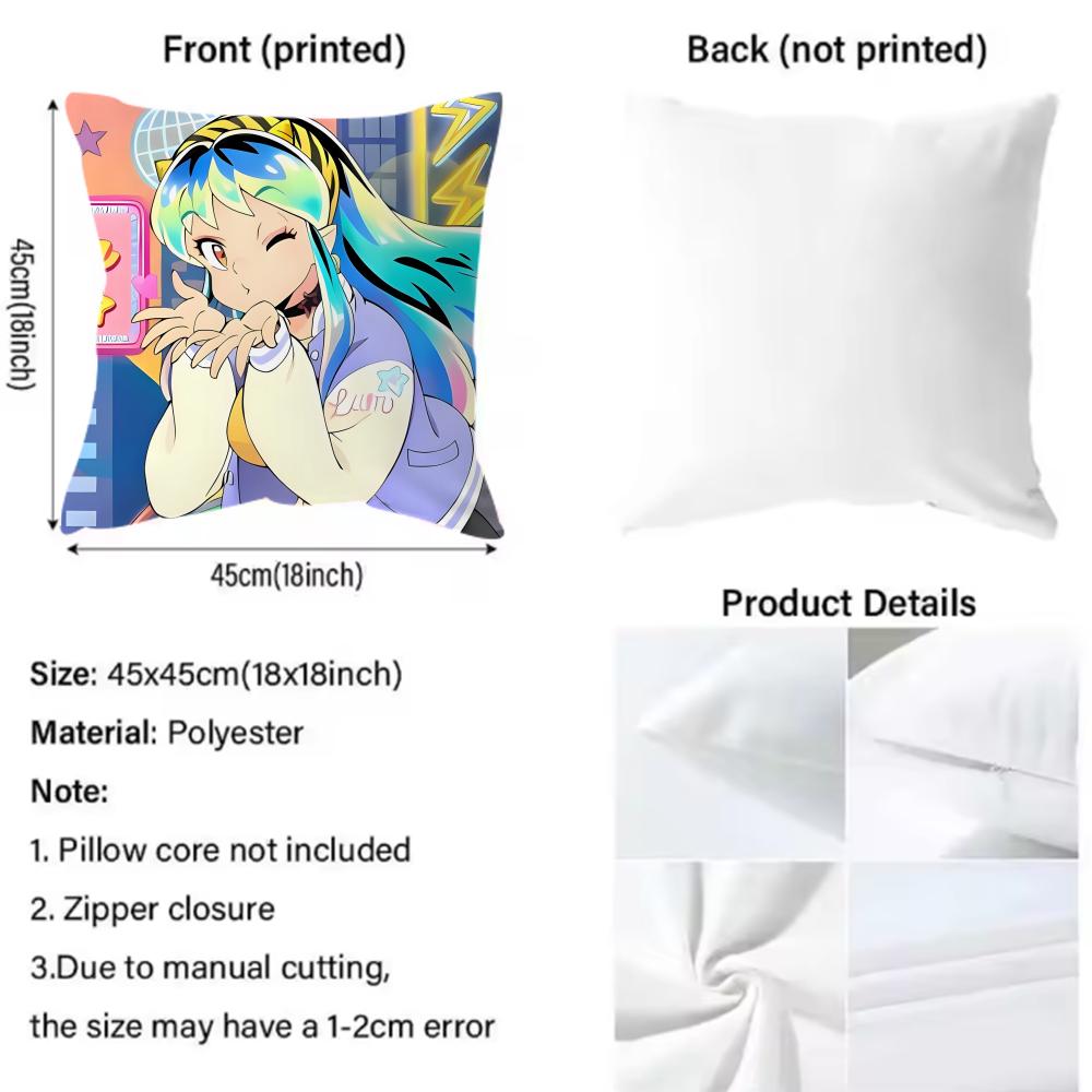 Funda de Cojín Urusei Yatsura Cómoda Reversible Ideal para Coche Sofá Dormitorio y Más