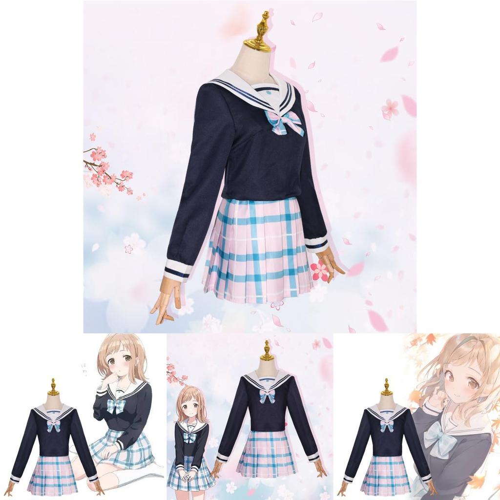 Idol Master Shining Color Cosplay Costume Sakura Makino Anime Stage Performance Costume