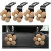 4 PCS Car Seat Headrest Hooks, Cute Flower Vehicle Backseat Hanger Storage Hook, Portable Auto Seat Back Holder Hanging Organizer for Purse Grocery