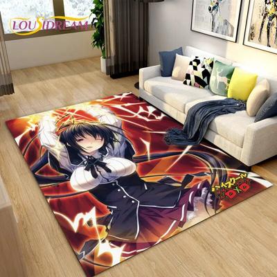 3D High School D×D Sexy Anime-Teppich, Teppich für Wohnzimmer, Schlafzimmer, Sofa, Fußmatte, Dekoration, Kinder spielen, rutschfeste Bodenmatte