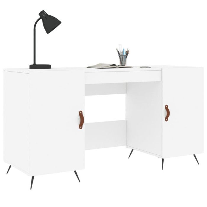 VidaXL White Desk 140x50x75 Cm Engineered Wood 829516