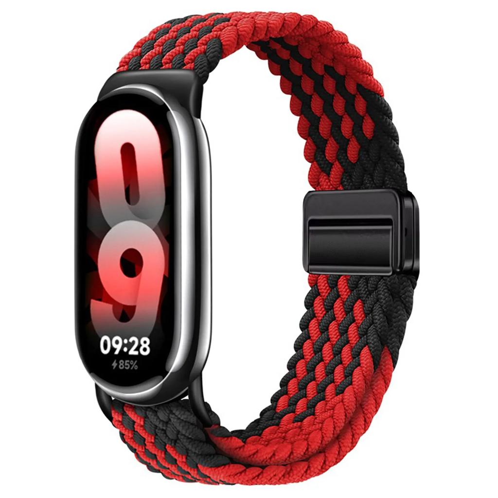 Nylon Braided Loop Strap for Xiaomi Band 10 9 Adjustable Magnetic Buckle Replaceable Bracelet for Mi Band 8 9 Correa Accessories