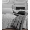 Parure de lit - 1 housse de couette 220 x 240 cm + 2 taies d'oreiller 60 x 60 cm - 65% coton, 35% polyester - Gris