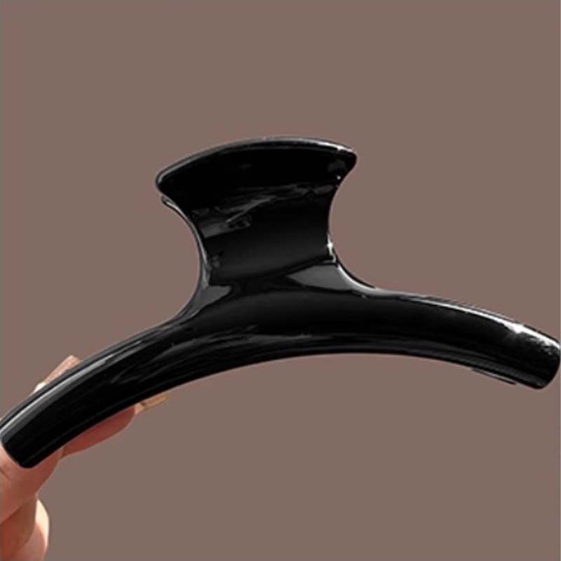 Simple Solid Color Super-Large Arc Hair Claws for Women Girls Temperament Acrylic Hair Shark Clips Head Plate Hair Accessories