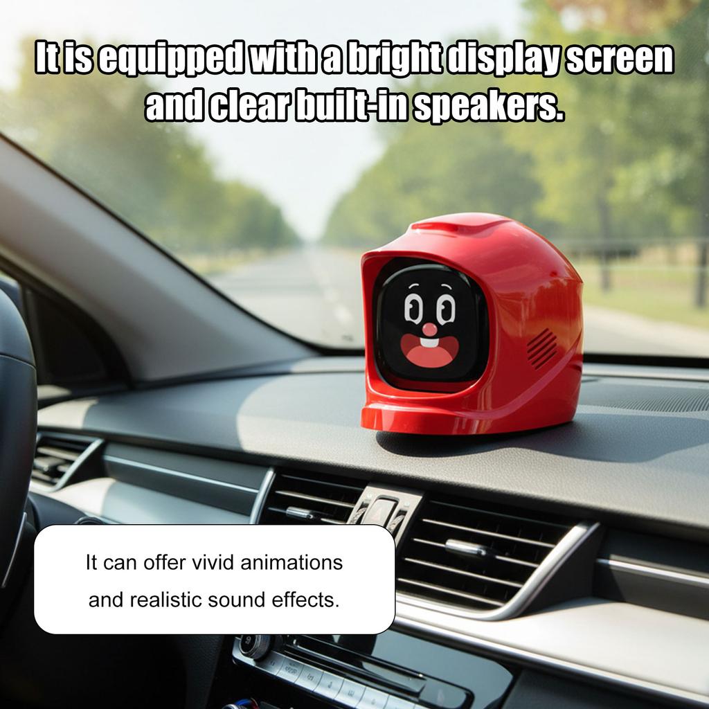 Car Dashboard Robot Type-C Charging Smart Voice-Activated Robot Cute AI Companion Decorations for Mood Boost & Interior Style