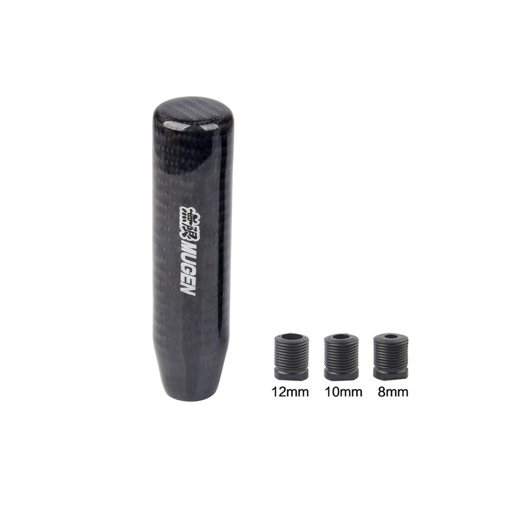 5/6 Speed Carbon Fiber Style Gear Shift Knob JDM Universal Shape Manual Transmission Shifter Lever Knob 8MM 10MM 12MM