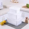 Kitchen Refrigerator Crisper Food Preservation Box 1.5L White Sealed Storage Container Transparent Drain Board Fruit Vegetable