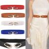 Solid Color Stretch Waistband Waist Defining Women Elastic Belt Dress Belt  Coat Accessories